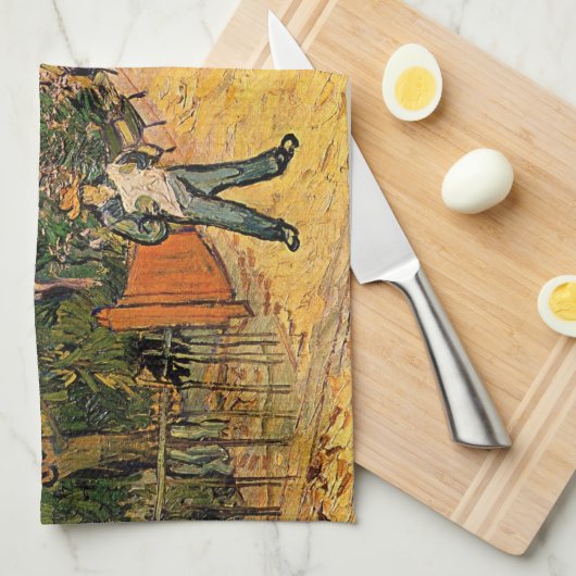 Ingang op het openbare park door Vincent van Gogh Theedoek (Quarter Fold)