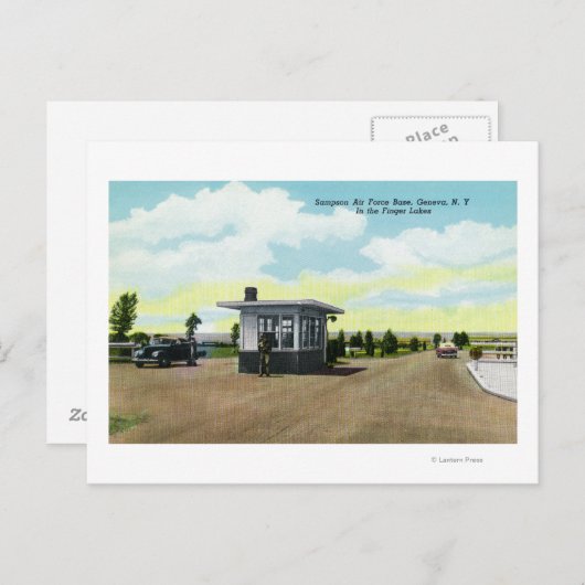 Ingang op het Uitzicht van de Sampson-luchtmachtba Briefkaart (Voorkant / Achterkant)