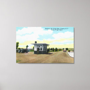Ingang op het Uitzicht van de vliegbasis van Samps Canvas Afdruk