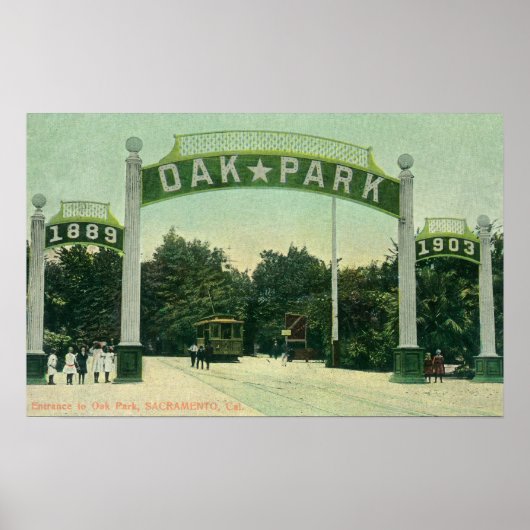 Ingang op het Uitzicht van het Oak Park Poster (Voorkant)