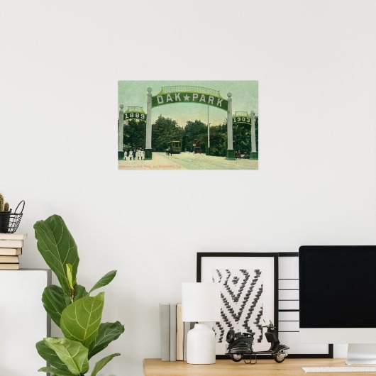 Ingang op het Uitzicht van het Oak Park Poster (Thuiskantoor)