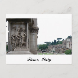 Ingang Romeinse ruïnes in Rome Italië Briefkaart