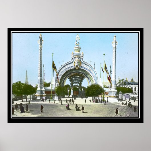 Ingang tot de Parijs Expo 1900 Vintage Poster (Voorkant)