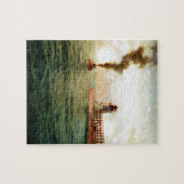 ingang van de haven, Charlevoix, Michigan circa 19 Legpuzzel (Horizontaal)