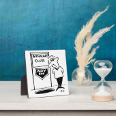 Ingang van de Potholing Club. Potholing grap. grap Fotoplaat (Insitu)