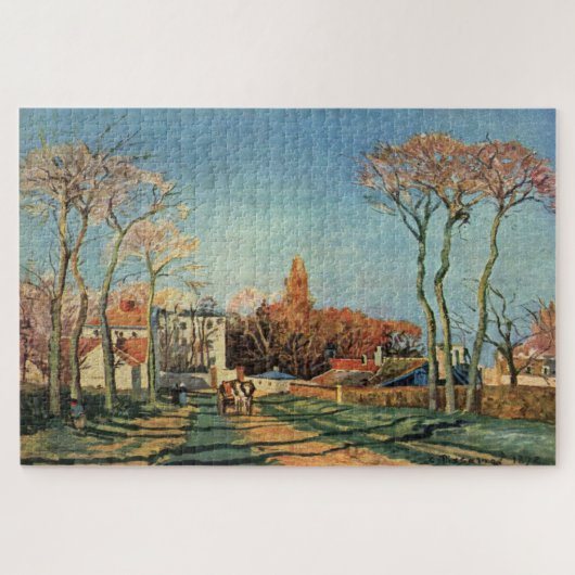 Ingang van het dorp Voisins, Yvelines 1872 Legpuzzel (Horizontaal)