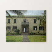 Ingang van het Hulihe'e Palace in Kailua-Kona, Haw Legpuzzel (Horizontaal)