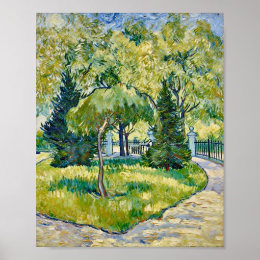 Ingang van het park in Arles van Gogh Poster (Voorkant)