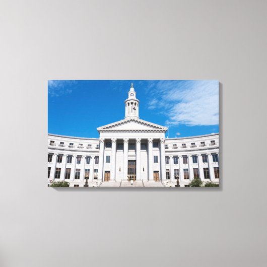 Ingang van het stads- en countygebouw van Denver Canvas Afdruk (Voorkant)