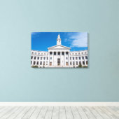Ingang van het stads- en countygebouw van Denver Canvas Afdruk (Insitu (Houten vloer))