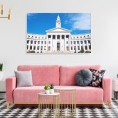 Ingang van het stads- en countygebouw van Denver Canvas Afdruk (Insitu (Woonkamer))