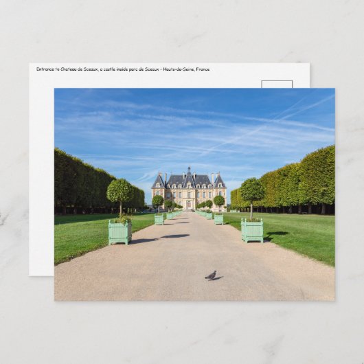 Ingang van Kasteel de Sceaux - Frankrijk Briefkaart (Voorkant / Achterkant)