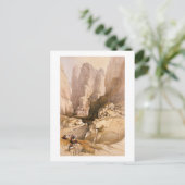 ingang van Petra, 10 maart 1839, bord 98 van Briefkaart (Staand voorkant)