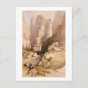 ingang van Petra, 10 maart 1839, bord 98 van Briefkaart