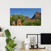 Ingang van Zion National Park in Utah Poster (Thuiskantoor)