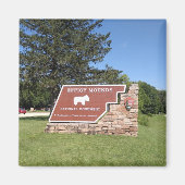 Ingangsschild Effigy Mounds National Monument Magneet (Voorkant)