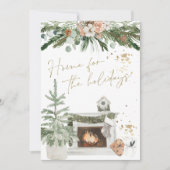 INGE Cozy Fireplace Scandinavische kerstKaart Kaart (Voorkant)