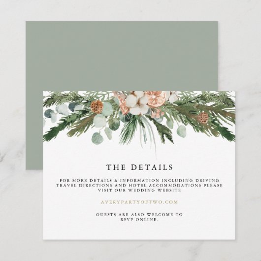 INGE Cozy Scandinavian Winter Weduwenkaart Kaart (Voorkant / Achterkant)