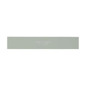 INGE Modern Minimalist Sage Green Wedding Invite Uitnodigingen Wikkel (Vlak)