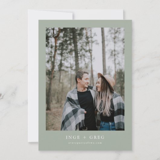 INGE Scandinavian Winter Kerstmis Wreath Wedding Kaart (Achterkant)