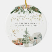 INGE Warm & Cozy Scandinavische Eerste Kerstmis Keramisch Ornament (Voorkant)