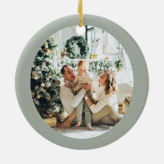 INGE Warm & Cozy Scandinavische Eerste Kerstmis Keramisch Ornament (Achterkant)