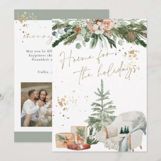 INGE Warm & Cozy Scandinavische kerstkaart Kaart (Voorkant / Achterkant)