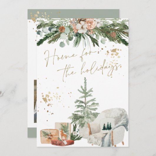 INGE Warm & Cozy Scandinavische kerstkaart Kaart (Voorkant / Achterkant)