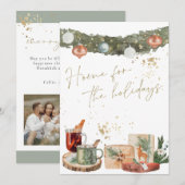 INGE Waterverf Warm Holiday Gifts Kerstmis Kaart (Voorkant / Achterkant)