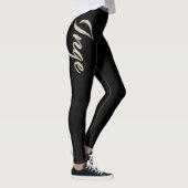 Inge white gold Handwriting Hose Leggings (Rechts)