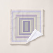 Ingebakken in krijt grijs lavendel geometrisch ont bad handdoek (Wasdoekje)