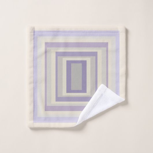 Ingebakken in krijt grijs lavendel geometrisch ont bad handdoek (Wasdoekje)