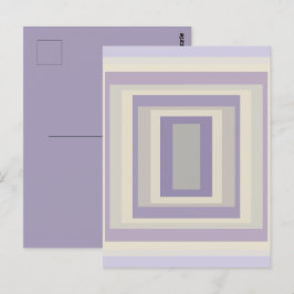 Ingebakken in krijt grijs lavendel geometrisch ont briefkaart