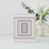 Ingebakken in krijt grijs lavendel geometrisch ont briefkaart (Staand voorkant)