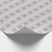 Ingebakken in krijt grijs lavendel geometrisch ont cadeaupapier (Hoek)