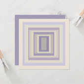 Ingebakken in krijt grijs lavendel geometrisch ont kaart (Voorkant / Achterkant in situ)