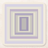 Ingebakken in krijt grijs lavendel geometrisch ont kartonnen onderzetters (Voorkant)