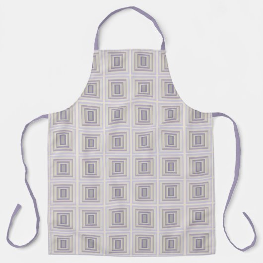 Ingebakken in krijt grijs lavendel geometrisch ont schort (Voorkant)