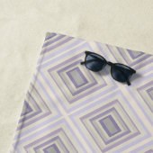 Ingebakken in krijt grijs lavendel geometrisch ont strandlaken (In situ)