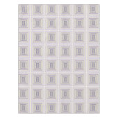 Ingebakken in krijt grijs lavendel geometrisch ont tafelkleed (Voorkant)