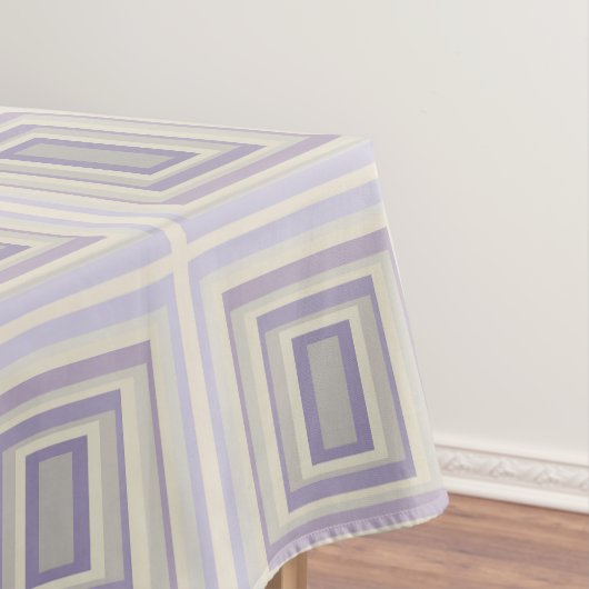 Ingebakken in krijt grijs lavendel geometrisch ont tafelkleed (Voorbeeld)