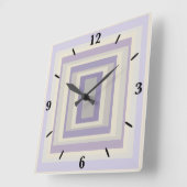 Ingebakken in krijt grijs lavendel geometrisch ont vierkante klok (Hoek)