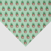 Ingebakken Plant (met Flower) Tissuepapier (Detail)