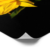 Ingeblazen zonnebloem en de betekenis daarvan poster (Hoek)