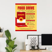 Ingeblikt Food Drive Charity Fundraiser Flyer Poster (Thuiskantoor)
