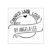 Ingeblikt met liefde - gepersonaliseerde rubberen  rubberstempel (Afrduk)