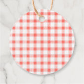 Ingeblikt met liefde tomaat met geruit patroon bedankjes labels (Achterkant)