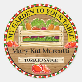 Ingeblikt van het Boerderij van de tuin Ronde Sticker