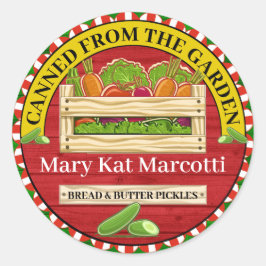 Ingeblikt van het Boerderij van de tuin Ronde Sticker