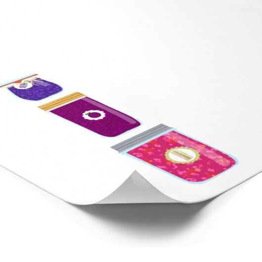 Ingeblikt voedsel - Gemengde jam Poster (Hoek)